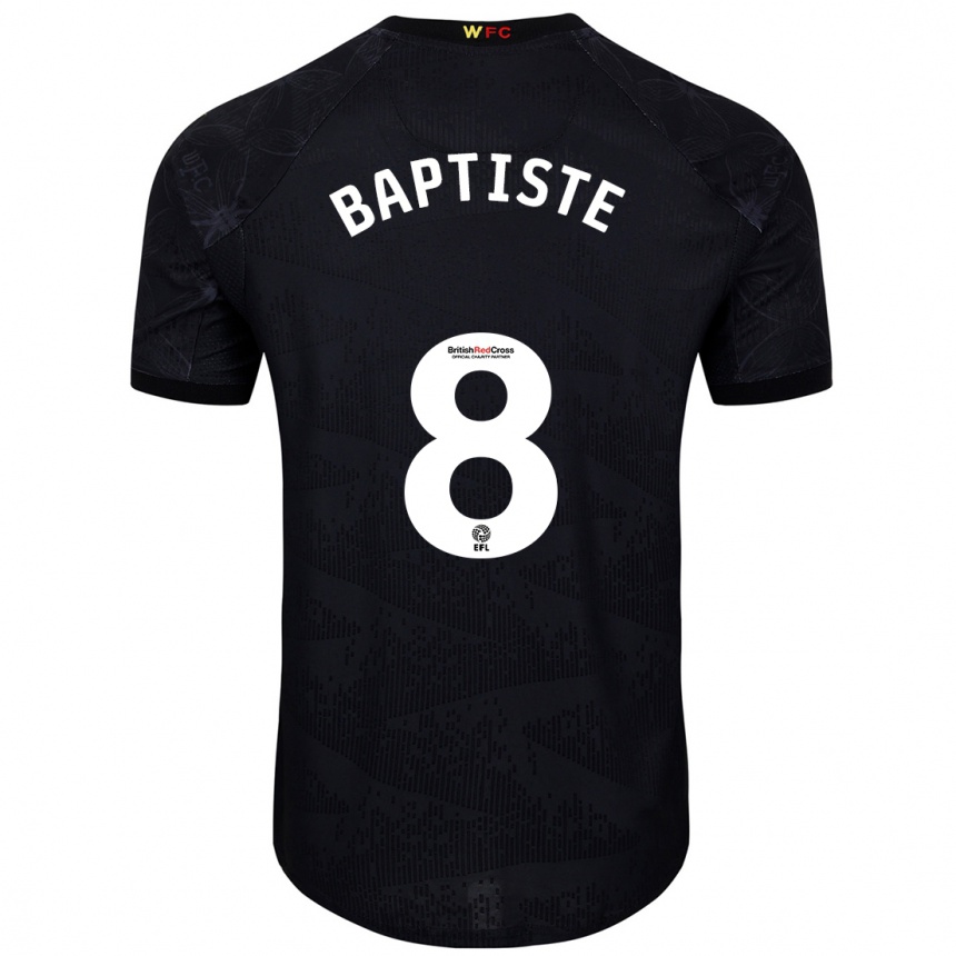 Niño Fútbol Camiseta Bianca Baptiste #8 Negro Blanco 2ª Equipación 2024/25