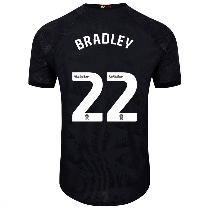 Niño Fútbol Camiseta Jade Bradley #22 Negro Blanco 2ª Equipación 2024/25