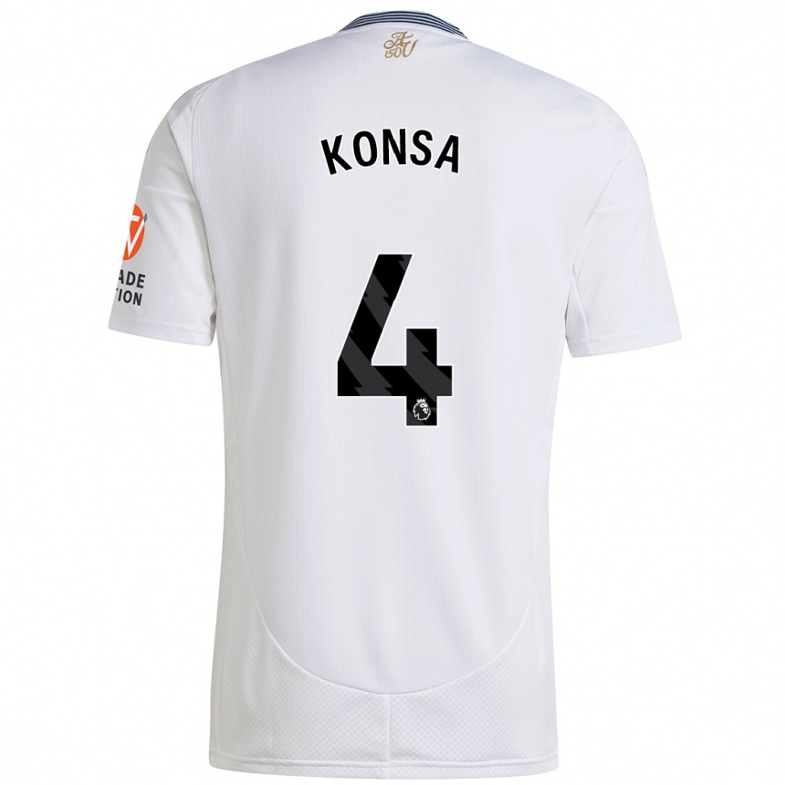 Niño Fútbol Camiseta Ezri Konsa #4 Blanco 2ª Equipación 2024/25