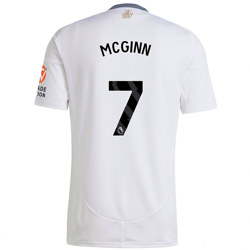 Niño Fútbol Camiseta John Mcginn #7 Blanco 2ª Equipación 2024/25