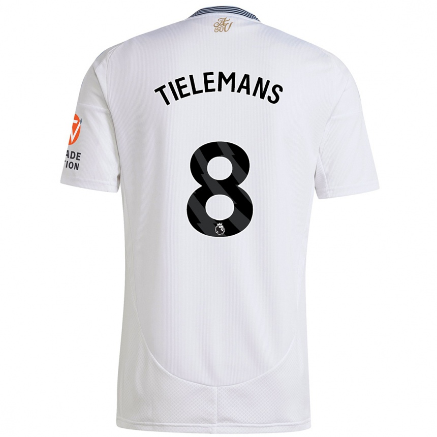 Niño Fútbol Camiseta Youri Tielemans #8 Blanco 2ª Equipación 2024/25