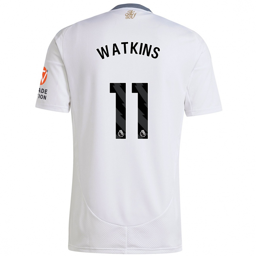 Niño Fútbol Camiseta Ollie Watkins #11 Blanco 2ª Equipación 2024/25