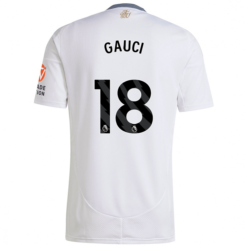 Niño Fútbol Camiseta Joe Gauci #18 Blanco 2ª Equipación 2024/25