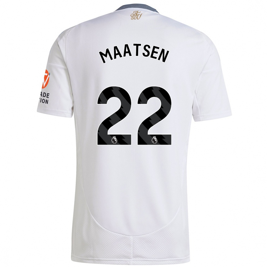 Niño Fútbol Camiseta Ian Maatsen #22 Blanco 2ª Equipación 2024/25