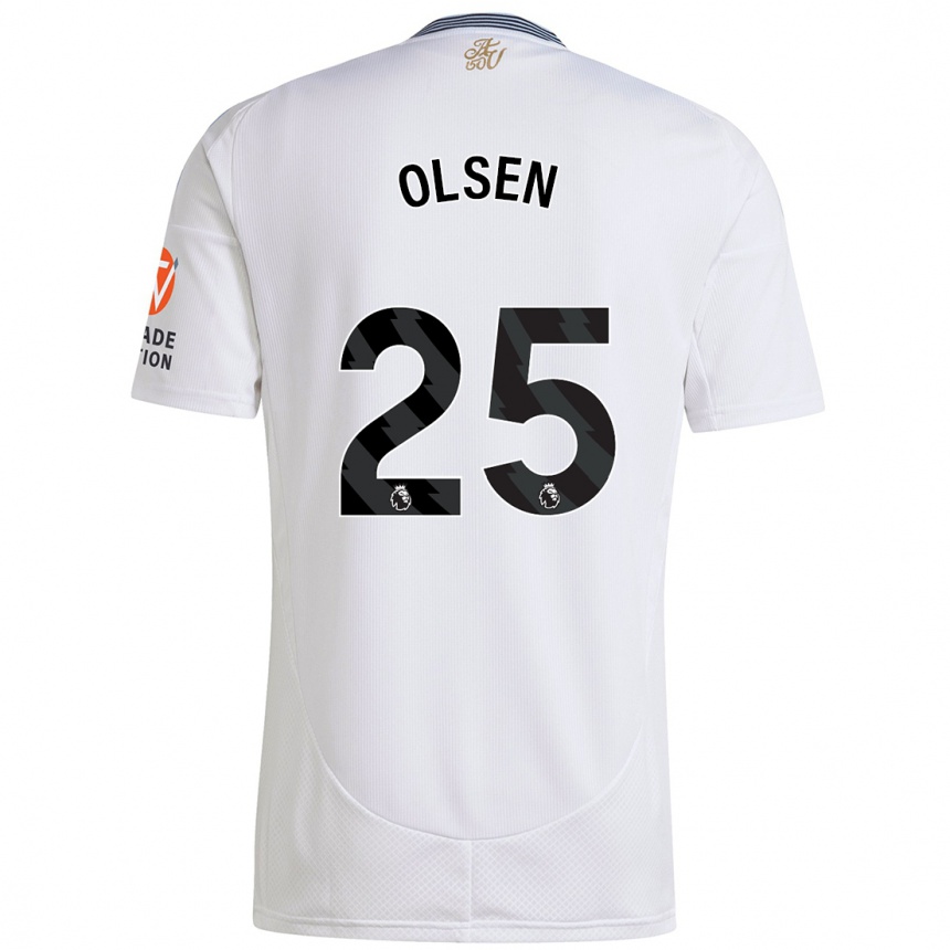 Niño Fútbol Camiseta Robin Olsen #25 Blanco 2ª Equipación 2024/25