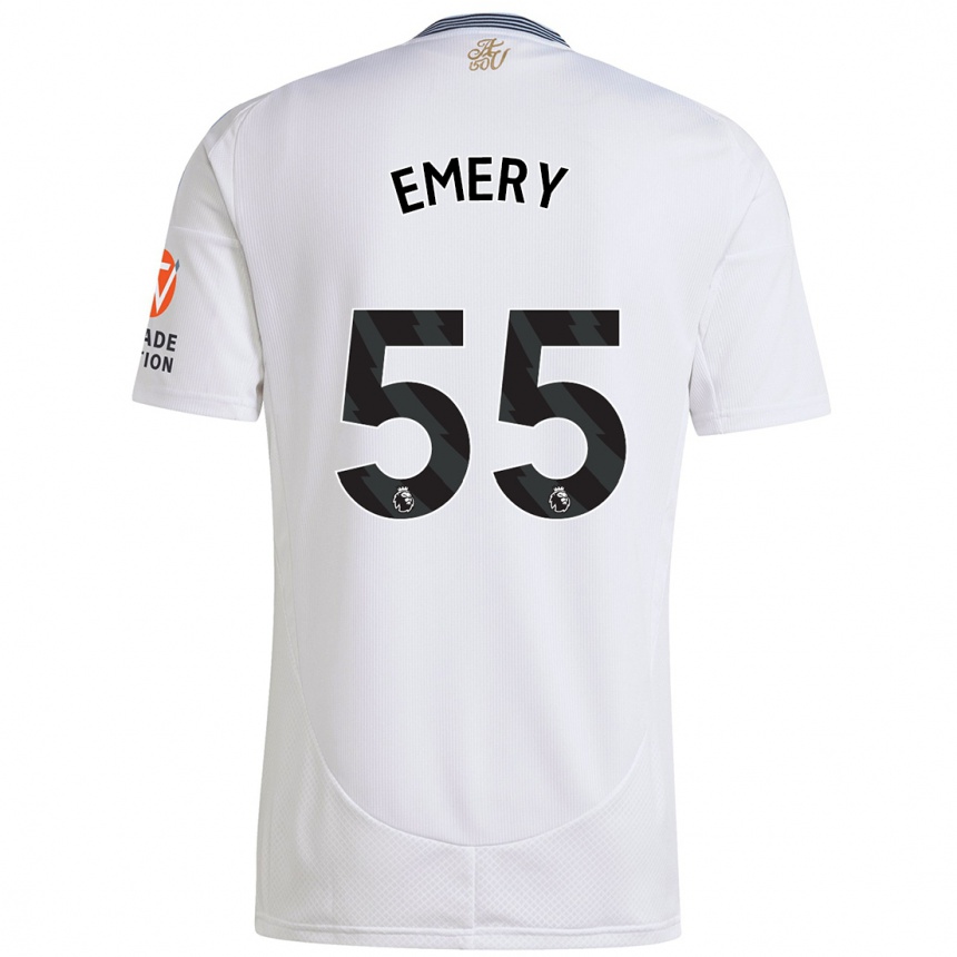 Niño Fútbol Camiseta Lander Emery #55 Blanco 2ª Equipación 2024/25