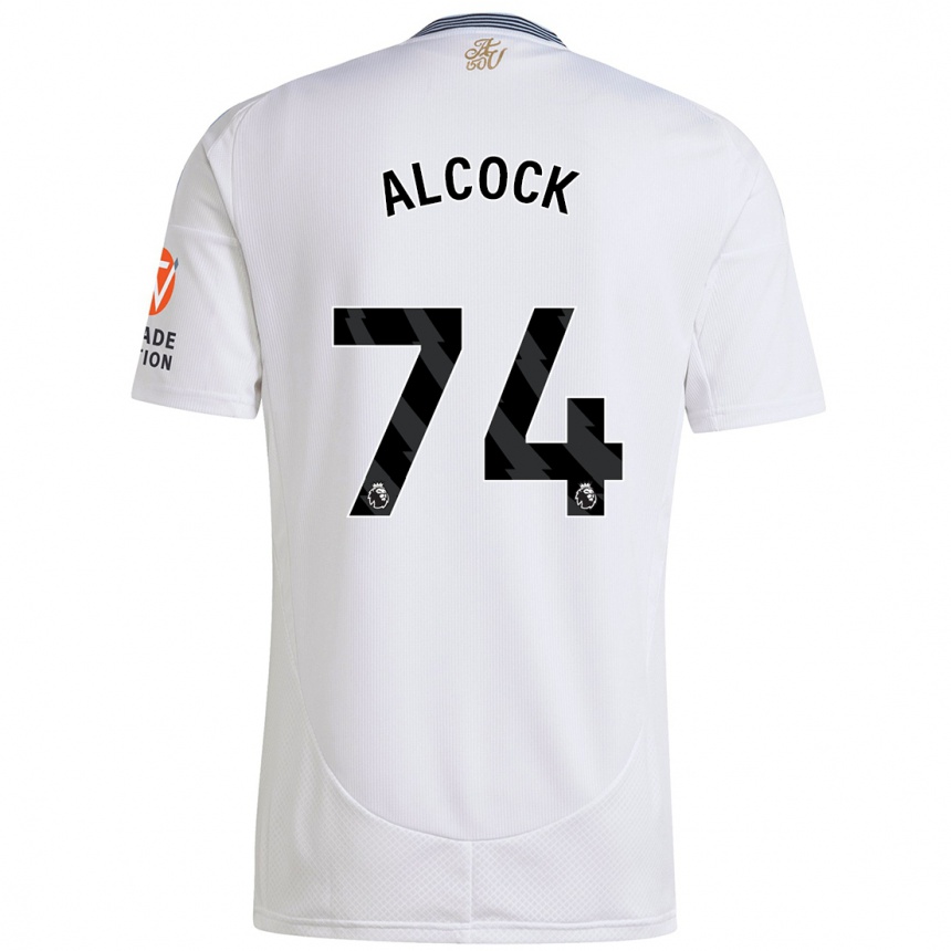 Niño Fútbol Camiseta Todd Alcock #74 Blanco 2ª Equipación 2024/25