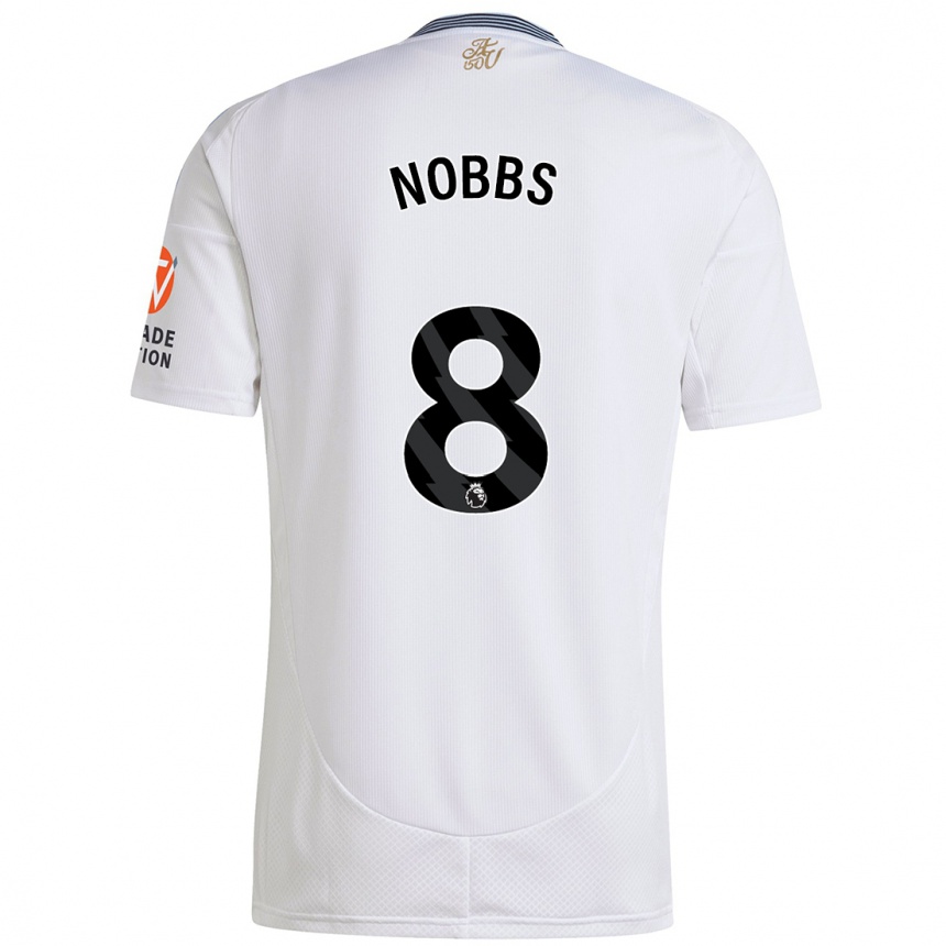 Niño Fútbol Camiseta Jordan Nobbs #8 Blanco 2ª Equipación 2024/25