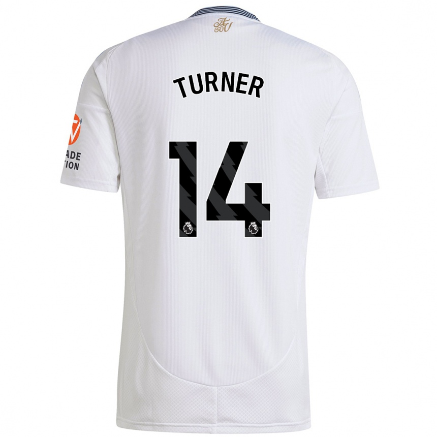 Niño Fútbol Camiseta Danielle Turner #14 Blanco 2ª Equipación 2024/25