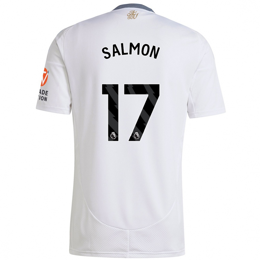 Niño Fútbol Camiseta Ebony Salmon #17 Blanco 2ª Equipación 2024/25