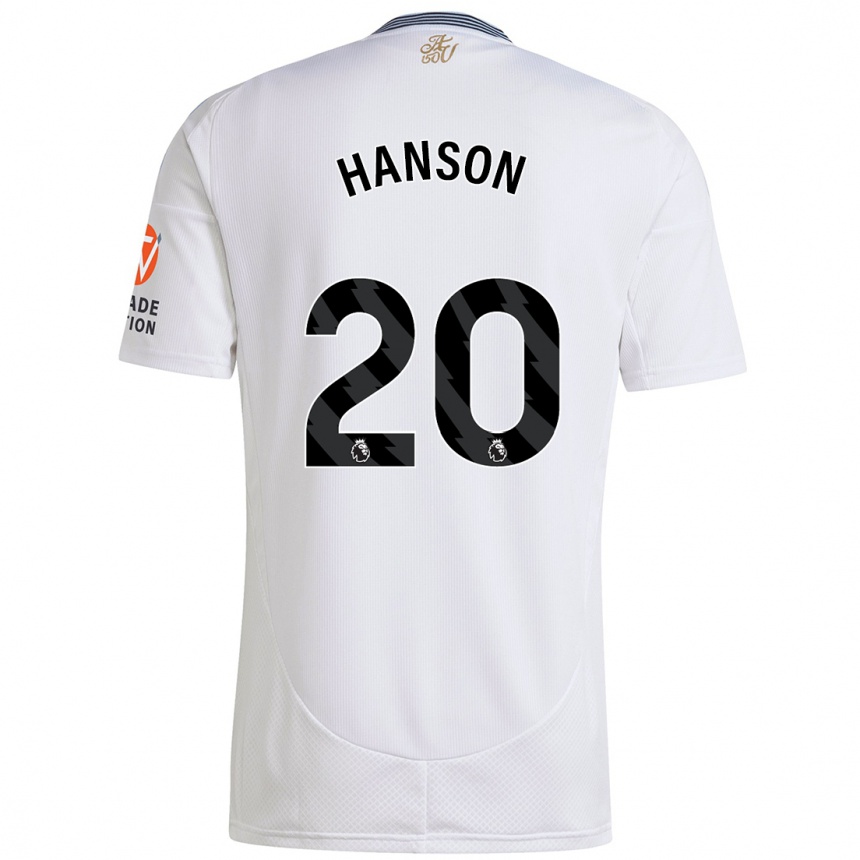 Niño Fútbol Camiseta Kirsty Hanson #20 Blanco 2ª Equipación 2024/25