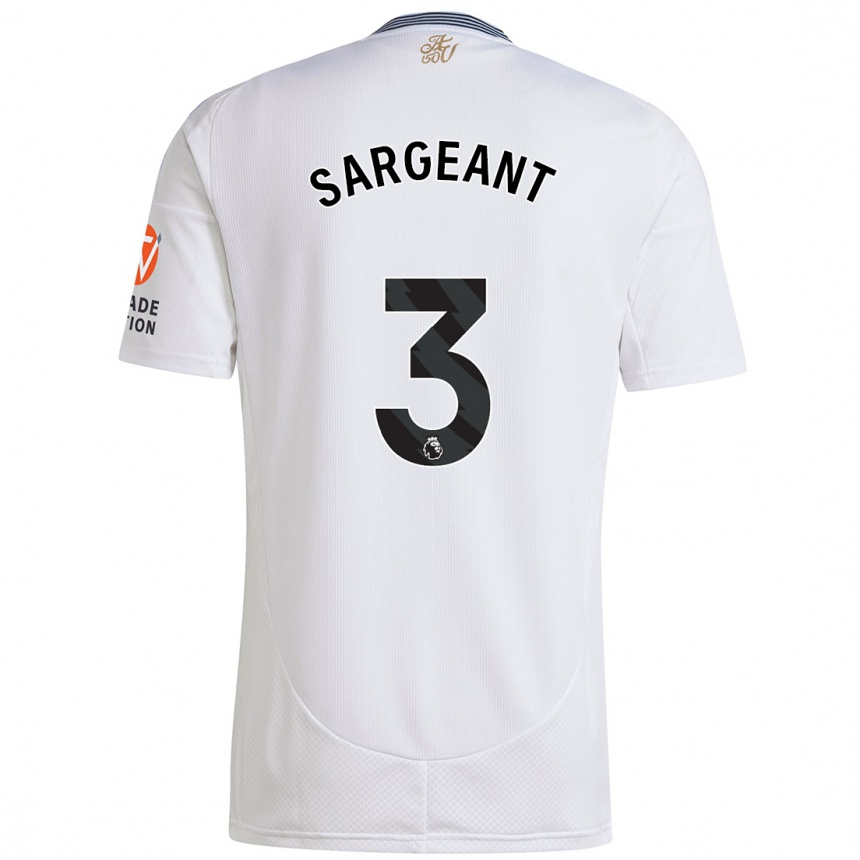 Niño Fútbol Camiseta Meaghan Sargeant #3 Blanco 2ª Equipación 2024/25