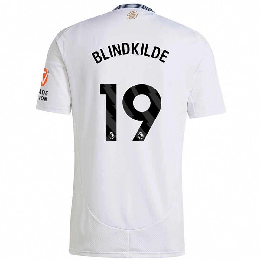 Niño Fútbol Camiseta Laura Blindkilde #19 Blanco 2ª Equipación 2024/25