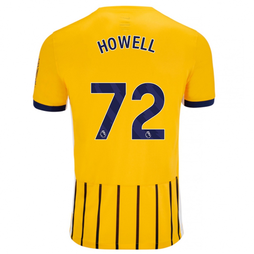 Niño Fútbol Camiseta Harry Howell #72 Dorado Azul Rayas 2ª Equipación 2024/25