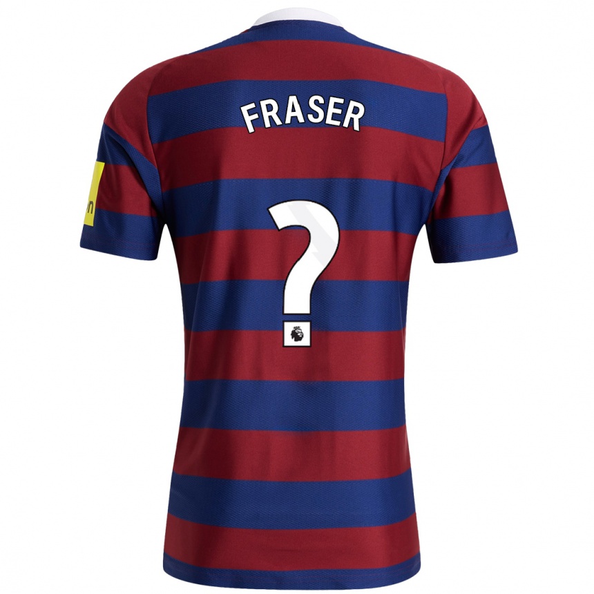 Niño Fútbol Camiseta Ryan Fraser #0 Burdeos Azul Marino 2ª Equipación 2024/25