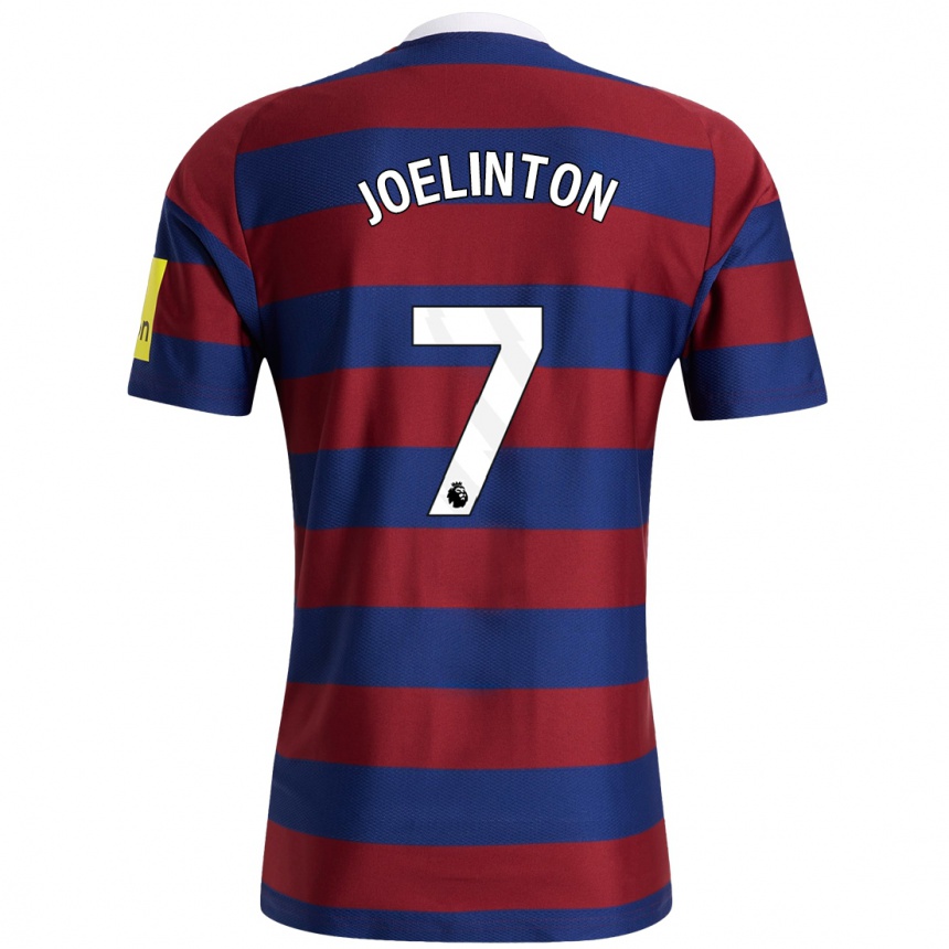 Niño Fútbol Camiseta Joelinton #7 Burdeos Azul Marino 2ª Equipación 2024/25