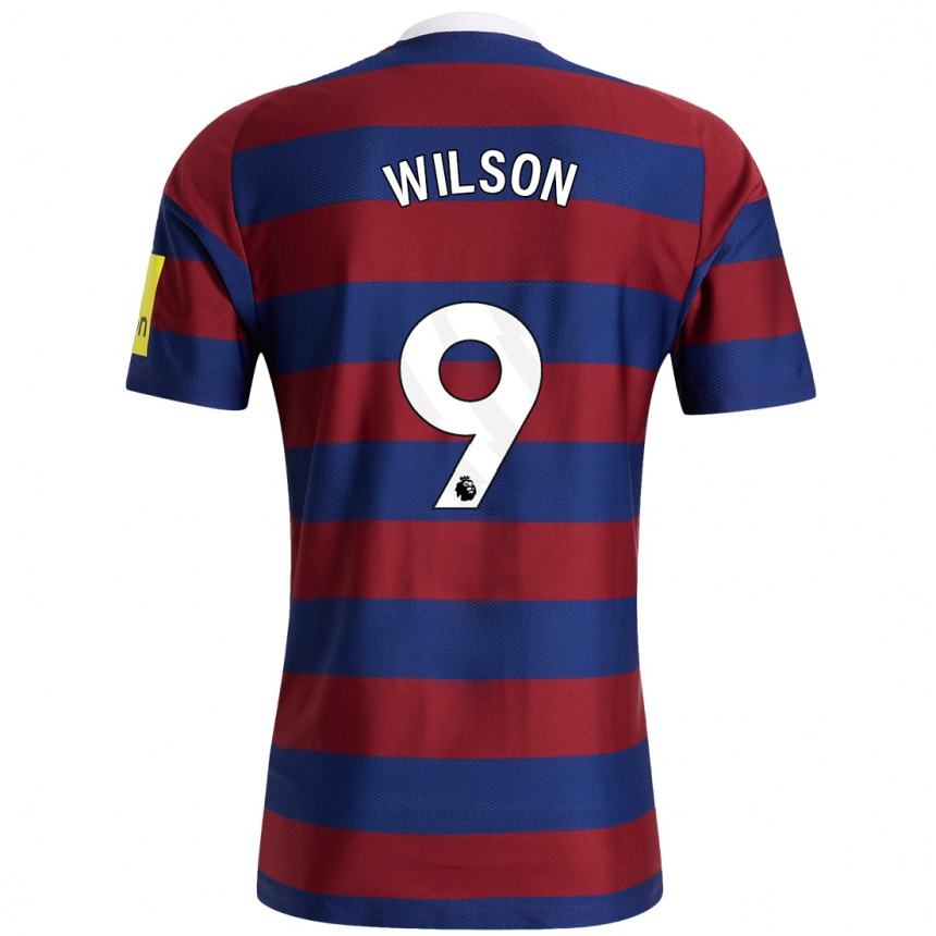 Niño Fútbol Camiseta Callum Wilson #9 Burdeos Azul Marino 2ª Equipación 2024/25