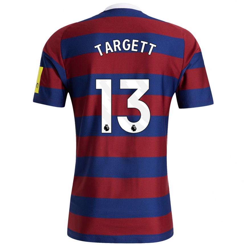 Niño Fútbol Camiseta Matt Targett #13 Burdeos Azul Marino 2ª Equipación 2024/25