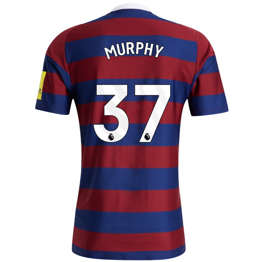 Niño Fútbol Camiseta Alex Murphy #37 Burdeos Azul Marino 2ª Equipación 2024/25