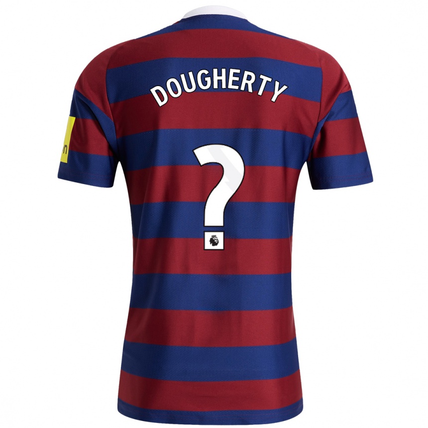 Niño Fútbol Camiseta Ryan Dougherty #0 Burdeos Azul Marino 2ª Equipación 2024/25