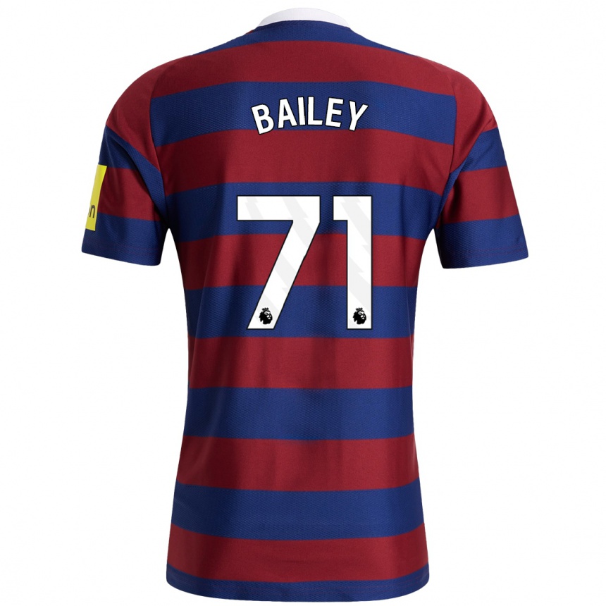 Niño Fútbol Camiseta Scott Bailey #71 Burdeos Azul Marino 2ª Equipación 2024/25