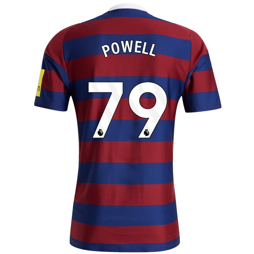 Niño Fútbol Camiseta Rory Powell #79 Burdeos Azul Marino 2ª Equipación 2024/25