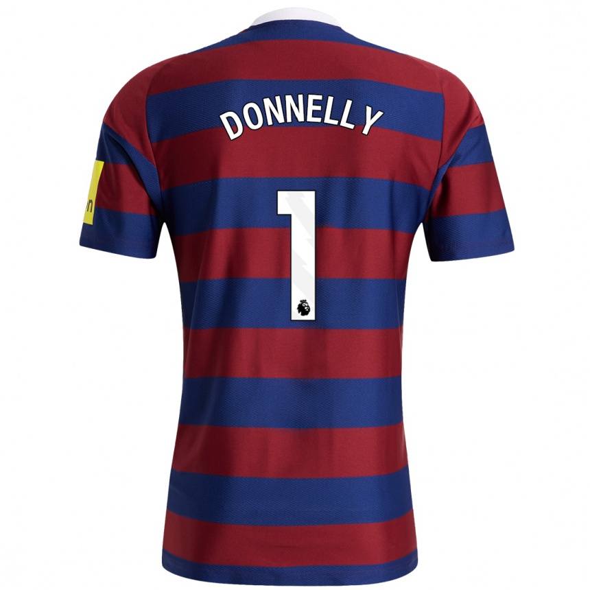 Niño Fútbol Camiseta Grace Donnelly #1 Burdeos Azul Marino 2ª Equipación 2024/25