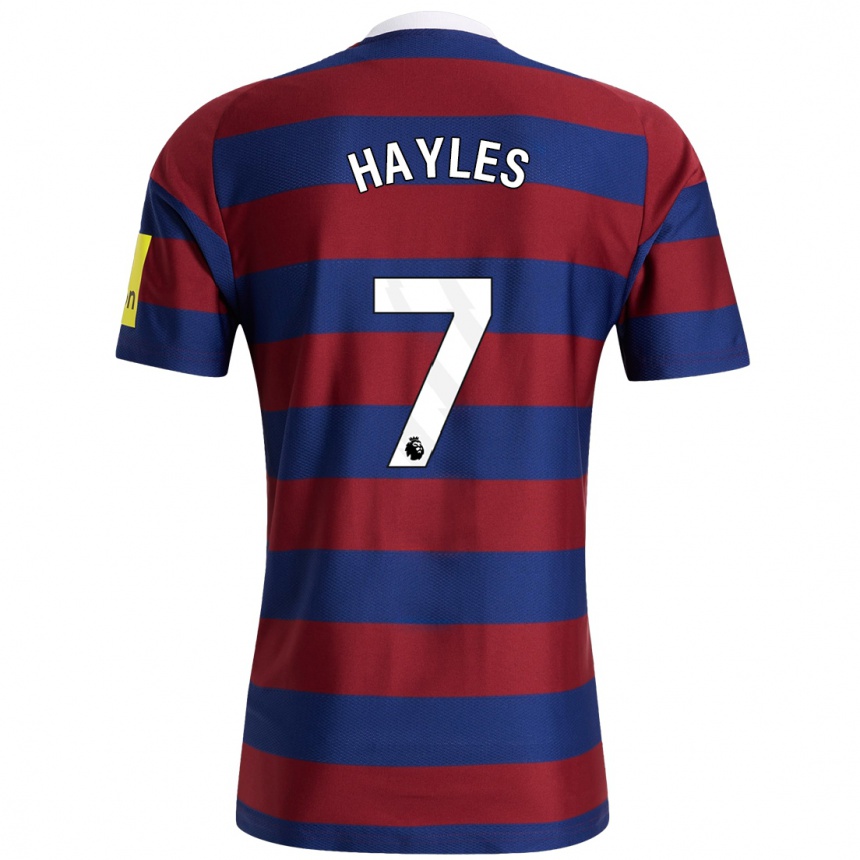 Niño Fútbol Camiseta Shania Hayles #7 Burdeos Azul Marino 2ª Equipación 2024/25