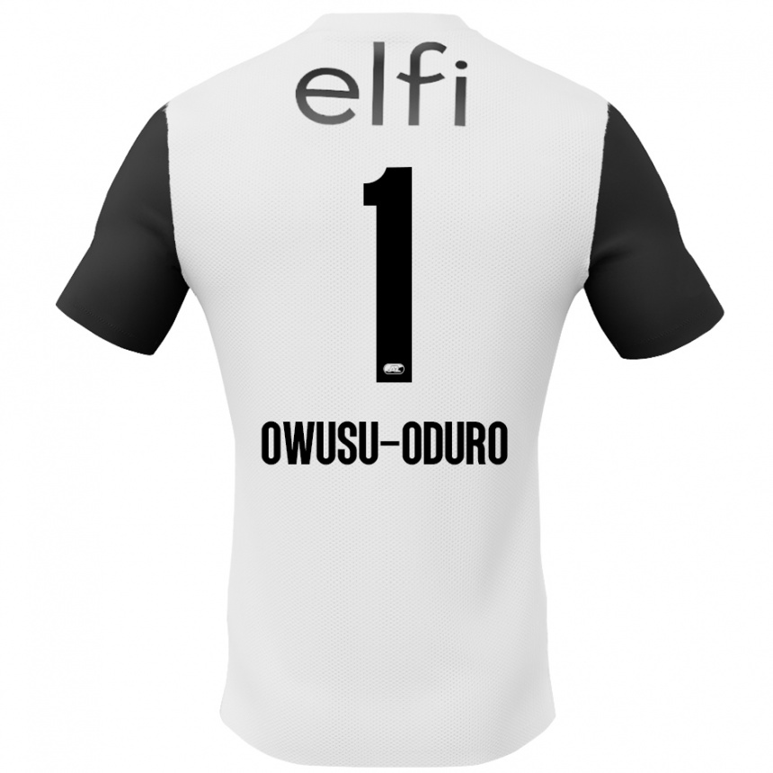 Niño Fútbol Camiseta Rome Jayden Owusu-Oduro #1 Blanco Negro 2ª Equipación 2024/25