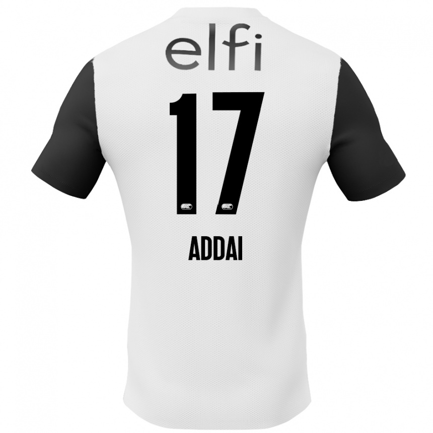 Niño Fútbol Camiseta Jayden Addai #17 Blanco Negro 2ª Equipación 2024/25