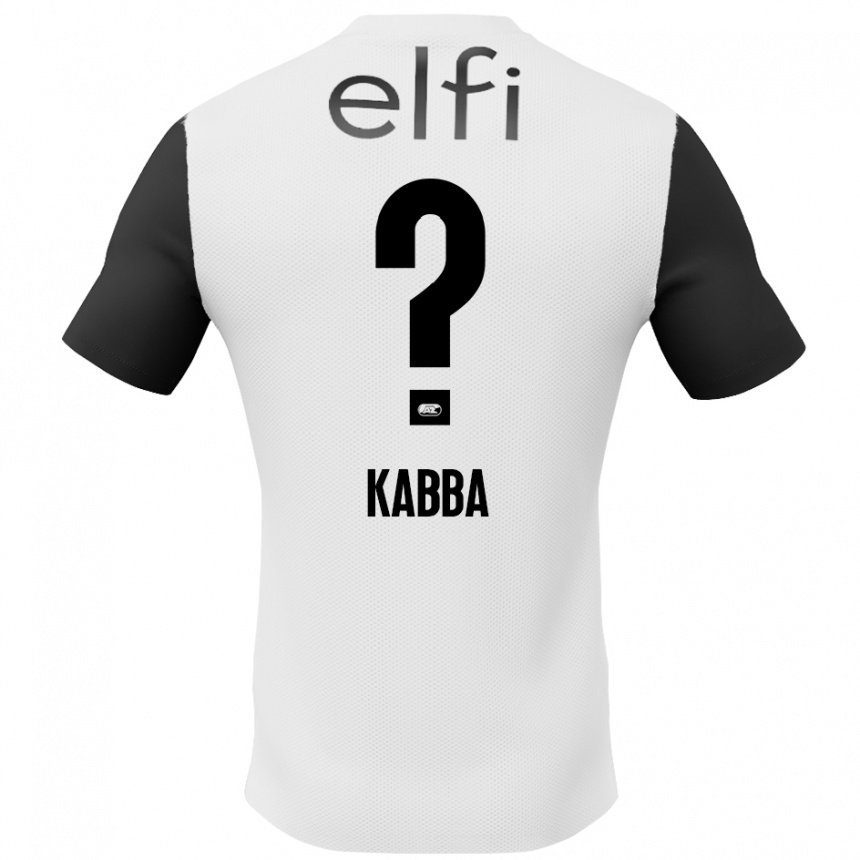 Niño Fútbol Camiseta Arouna Kabba #0 Blanco Negro 2ª Equipación 2024/25