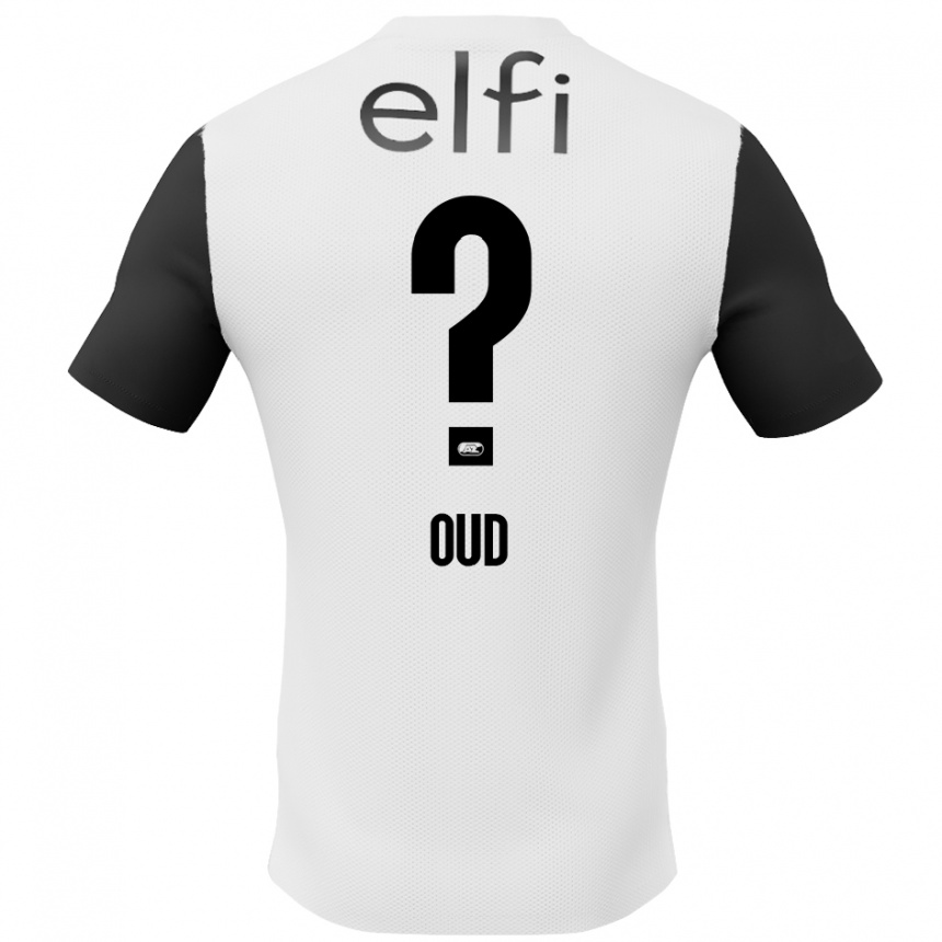 Niño Fútbol Camiseta Joeri Oud #0 Blanco Negro 2ª Equipación 2024/25