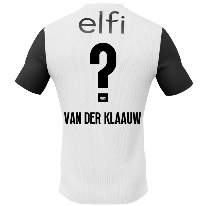 Niño Fútbol Camiseta Deacon Van Der Klaauw #0 Blanco Negro 2ª Equipación 2024/25