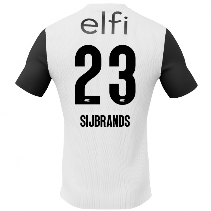 Niño Fútbol Camiseta Julian Sijbrands #23 Blanco Negro 2ª Equipación 2024/25