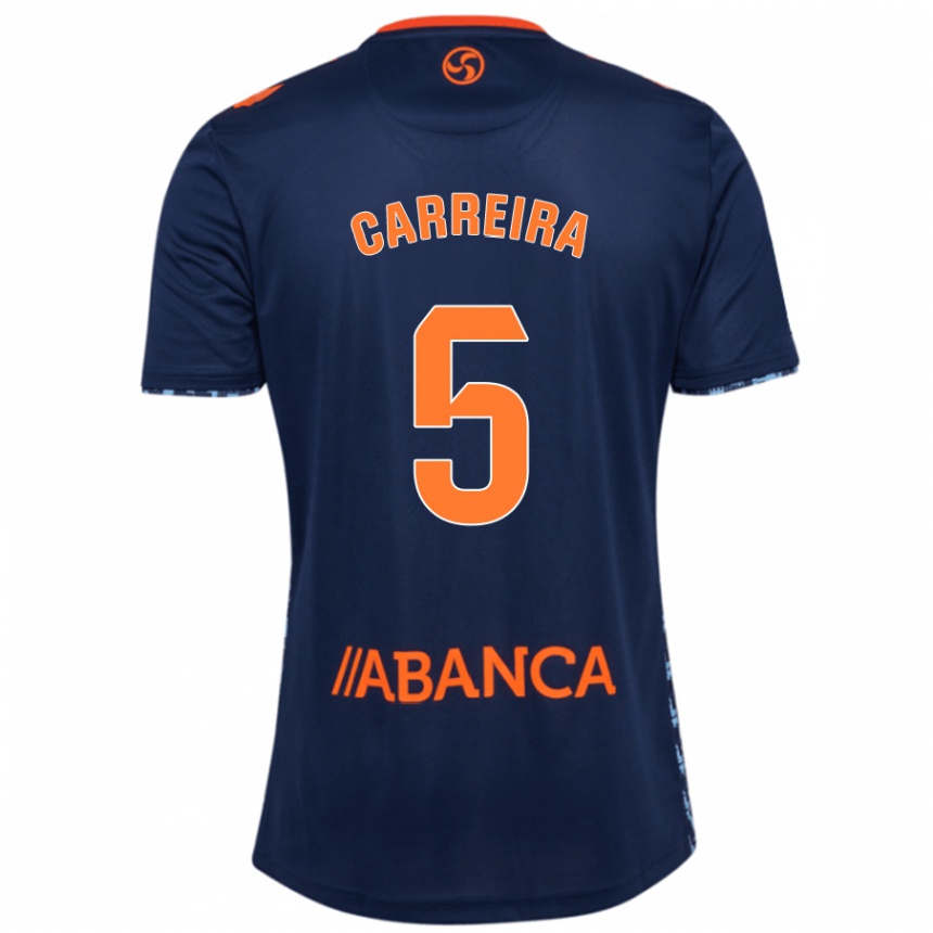 Niño Fútbol Camiseta Sergio Carreira #5 Azul Marino 2ª Equipación 2024/25