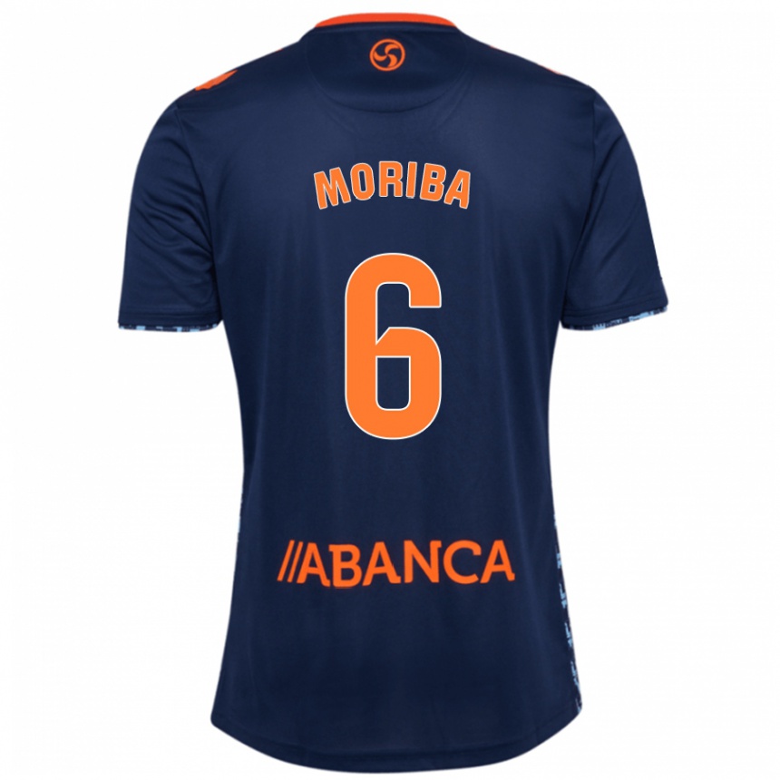 Niño Fútbol Camiseta Ilaix Moriba #6 Azul Marino 2ª Equipación 2024/25