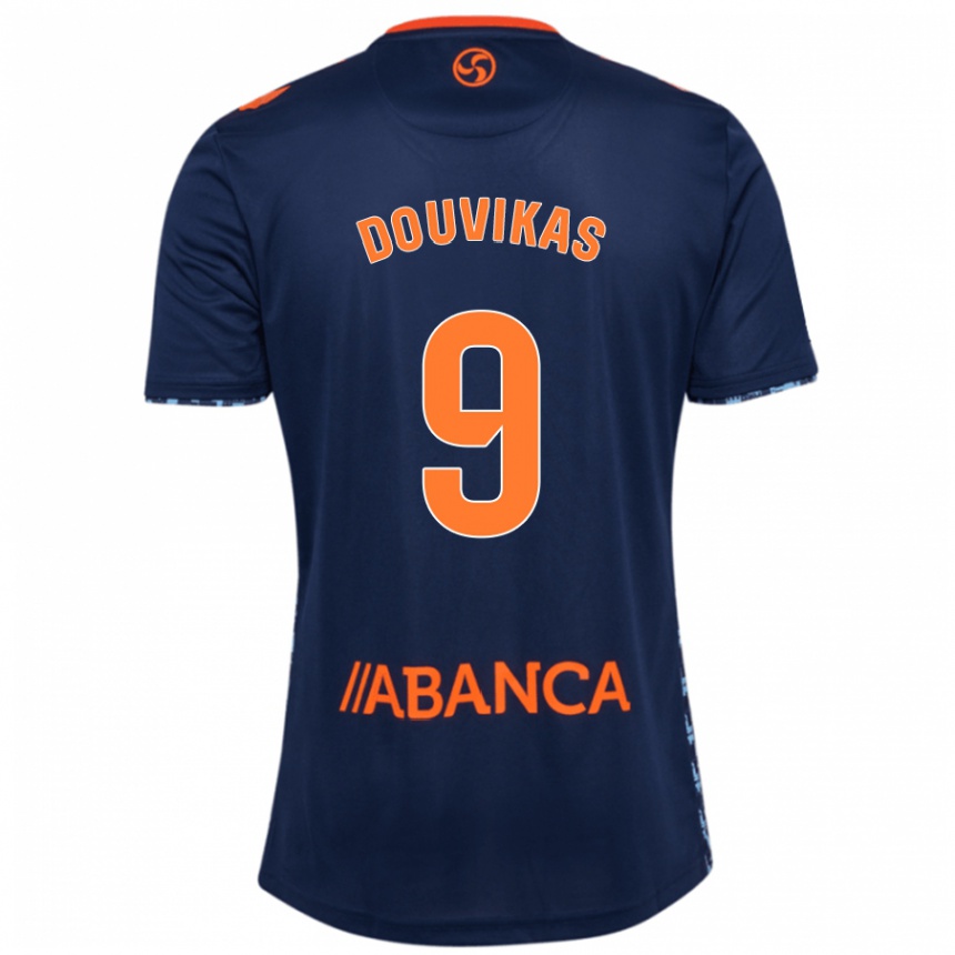 Niño Fútbol Camiseta Anastasios Douvikas #9 Azul Marino 2ª Equipación 2024/25