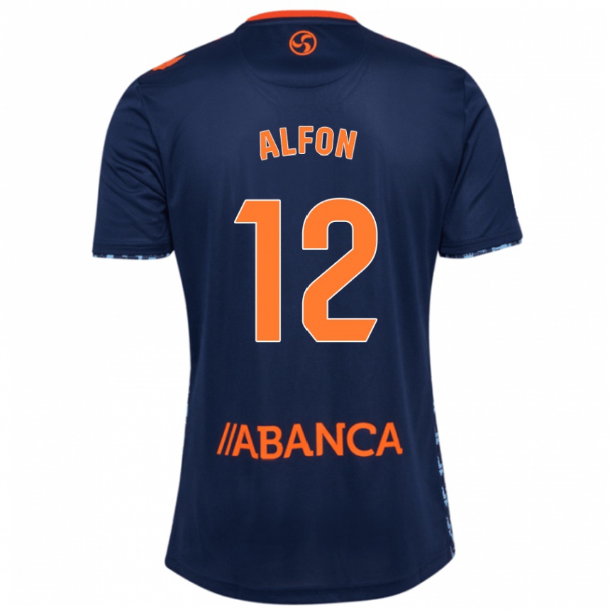 Niño Fútbol Camiseta Alfon González #12 Azul Marino 2ª Equipación 2024/25