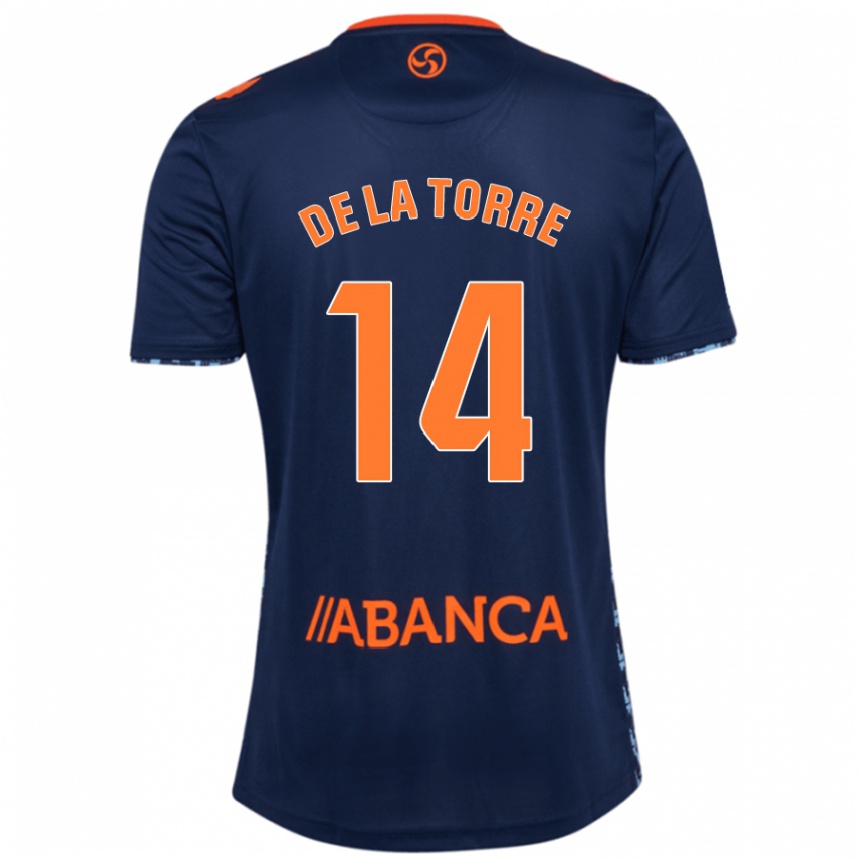 Niño Fútbol Camiseta Luca De La Torre #14 Azul Marino 2ª Equipación 2024/25