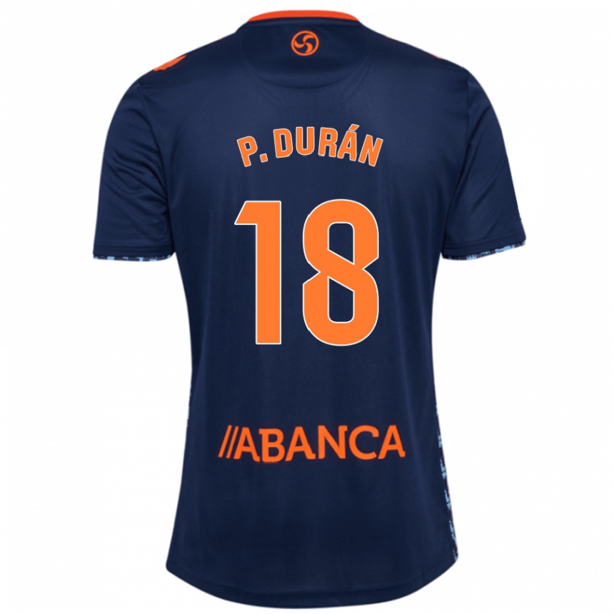 Niño Fútbol Camiseta Pablo Durán #18 Azul Marino 2ª Equipación 2024/25