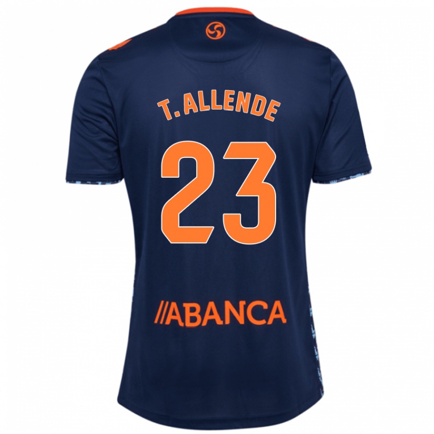 Niño Fútbol Camiseta Tadeo Allende #23 Azul Marino 2ª Equipación 2024/25