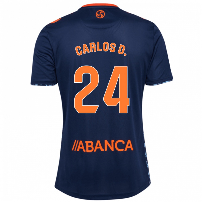 Niño Fútbol Camiseta Carlos Domínguez #24 Azul Marino 2ª Equipación 2024/25