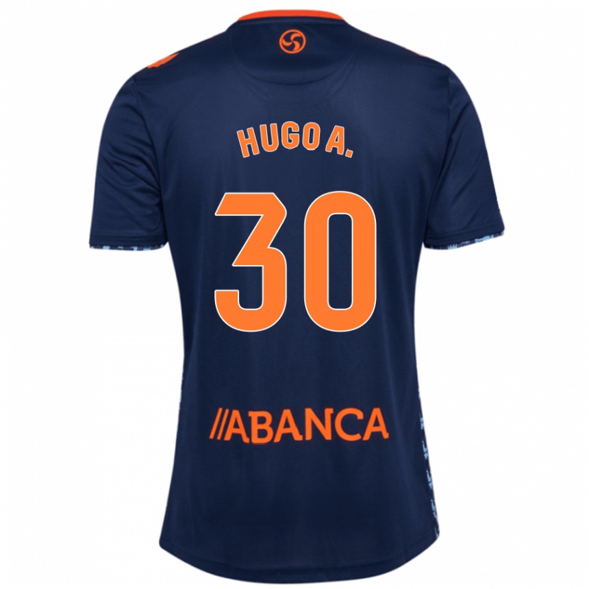 Niño Fútbol Camiseta Hugo Álvarez #30 Azul Marino 2ª Equipación 2024/25