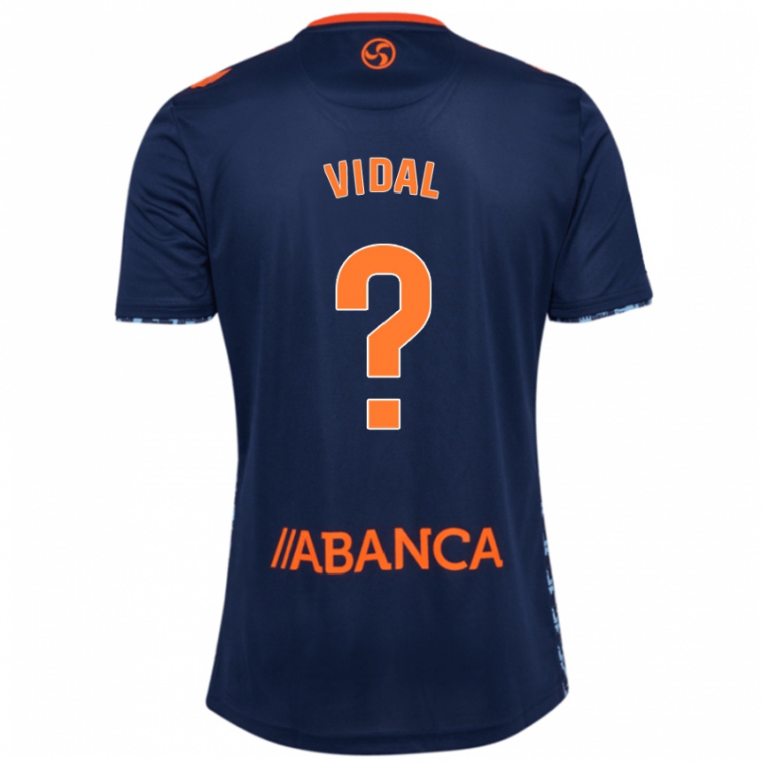 Niño Fútbol Camiseta Marc Vidal #0 Azul Marino 2ª Equipación 2024/25