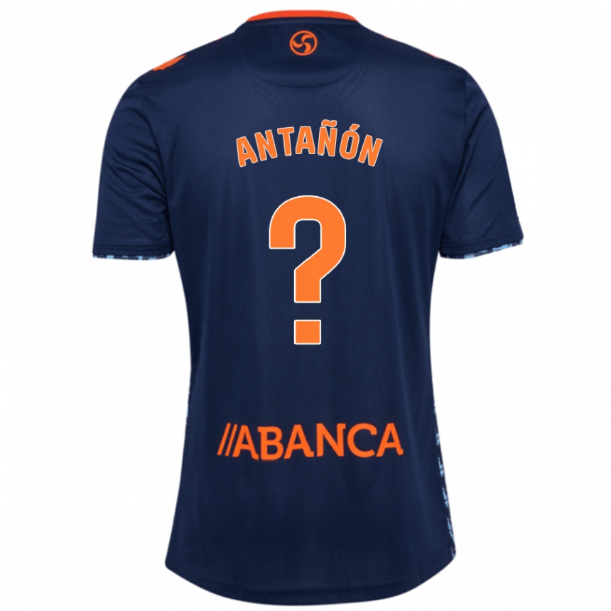 Niño Fútbol Camiseta Andrés Antañón #0 Azul Marino 2ª Equipación 2024/25