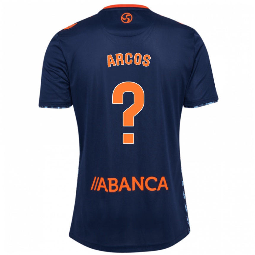 Niño Fútbol Camiseta Ángel Arcos #0 Azul Marino 2ª Equipación 2024/25