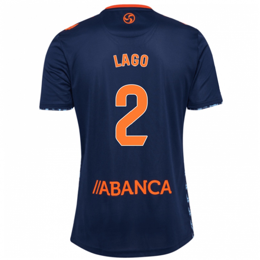 Niño Fútbol Camiseta Yoel Lago #2 Azul Marino 2ª Equipación 2024/25