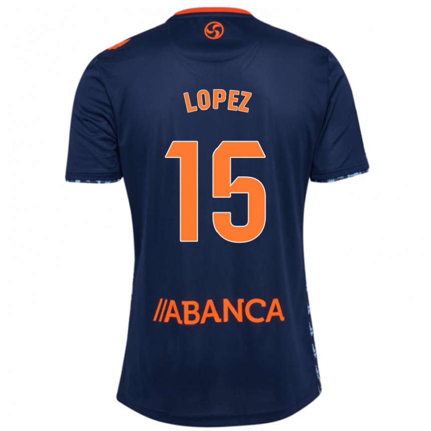 Niño Fútbol Camiseta Fer López #15 Azul Marino 2ª Equipación 2024/25