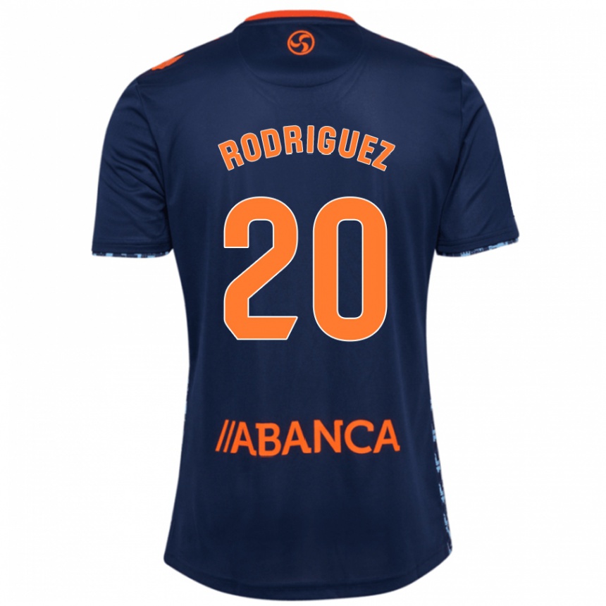 Niño Fútbol Camiseta Javi Rodríguez #20 Azul Marino 2ª Equipación 2024/25