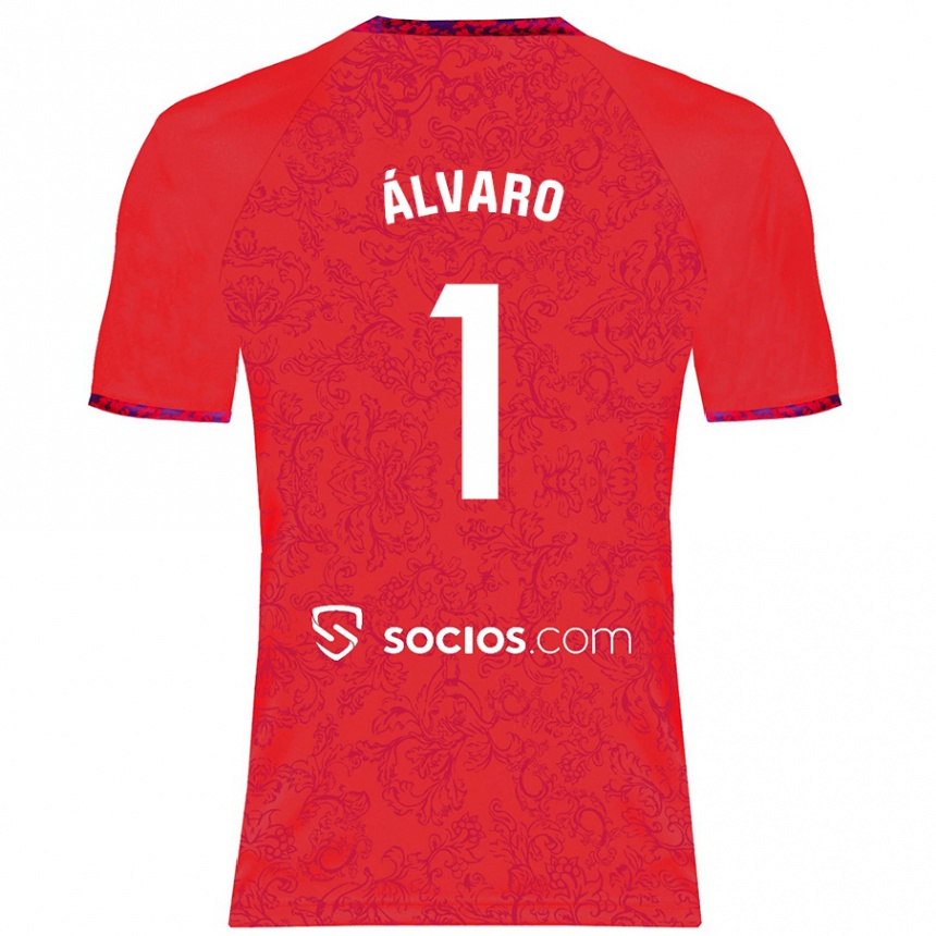 Niño Fútbol Camiseta Álvaro Fernández #1 Rojo 2ª Equipación 2024/25